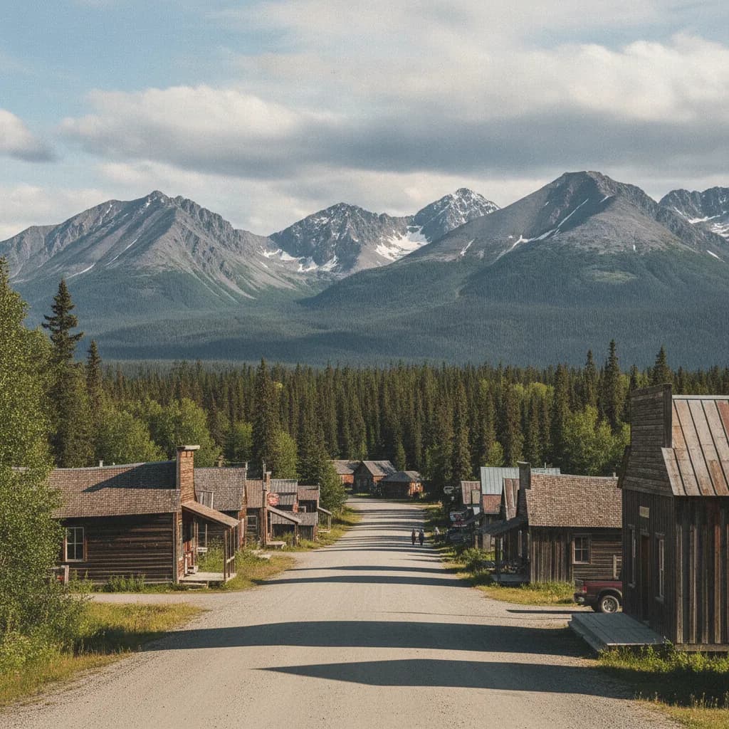 View of Steele Creek, AK