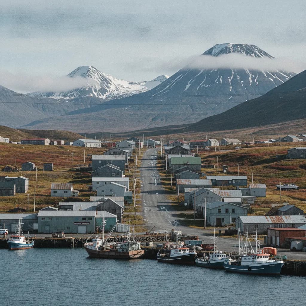 View of Unalaska, AK
