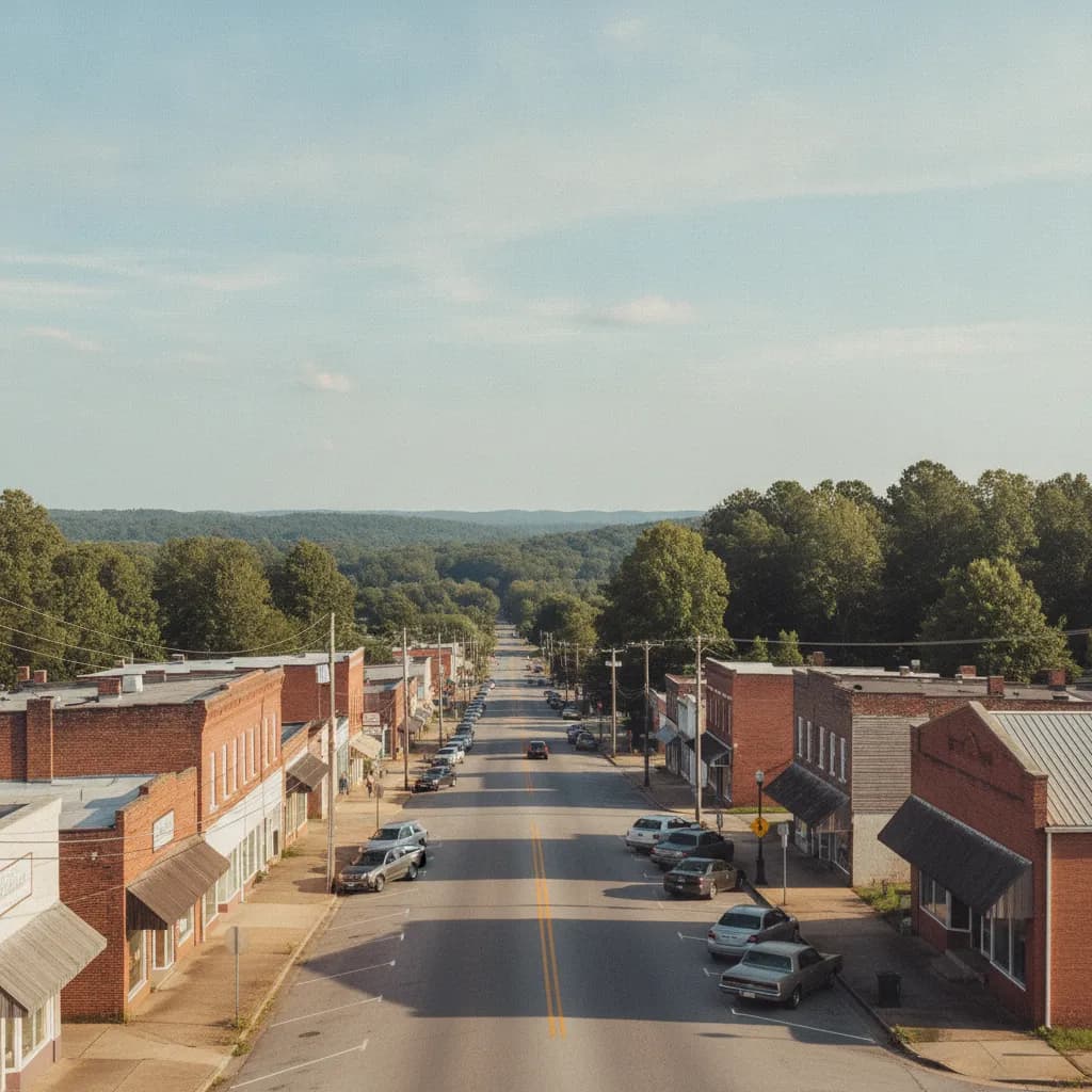 View of Haleyville, AL