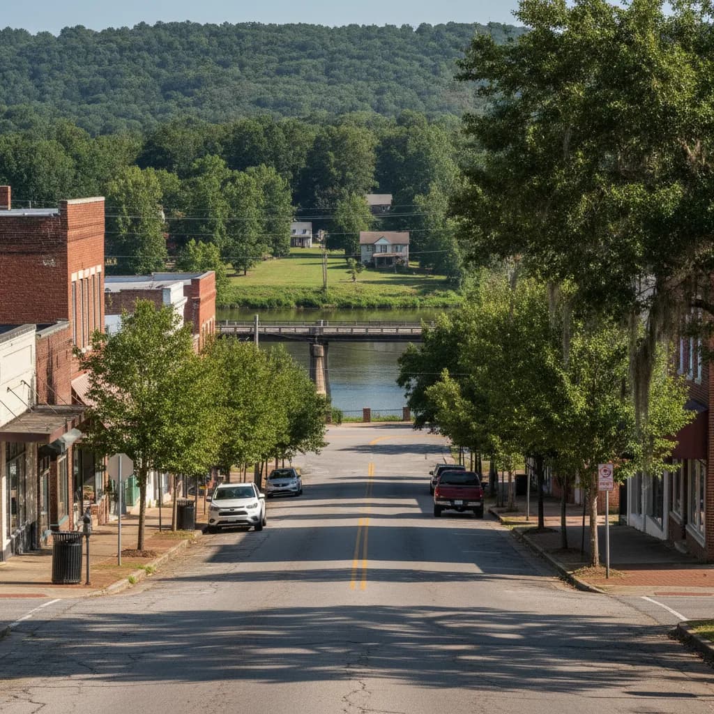 View of Muscle Shoals, AL