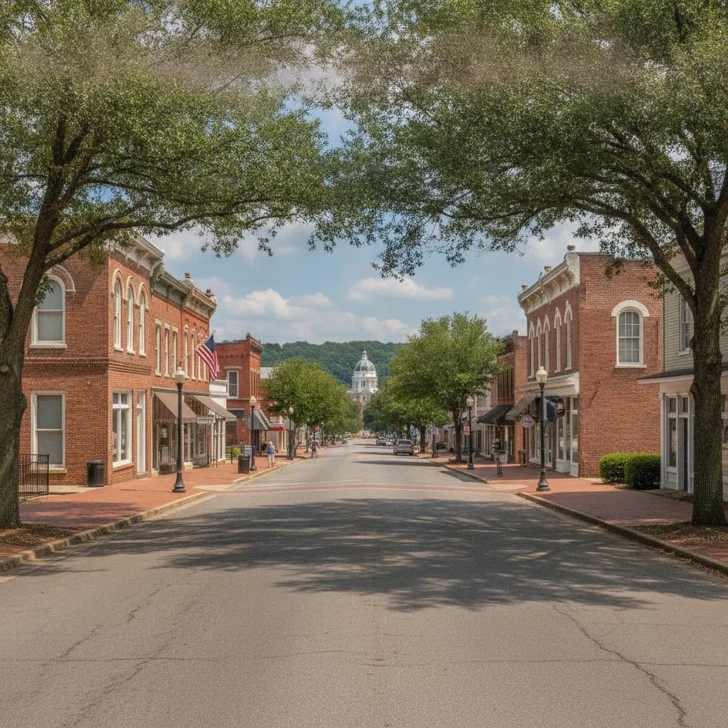 View of Tuscumbia, AL