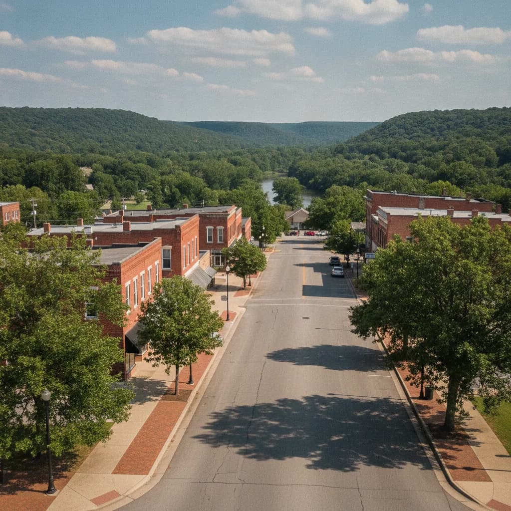 View of Lowell, AR