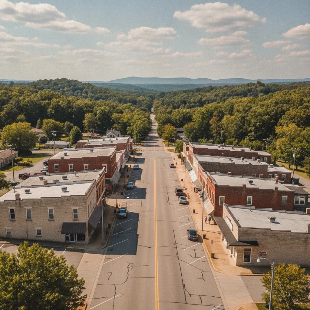 View of Pea Ridge, AR