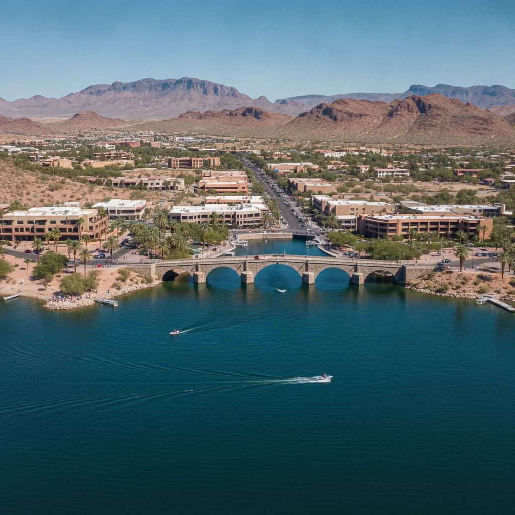 View of Lake Havasu City, AZ