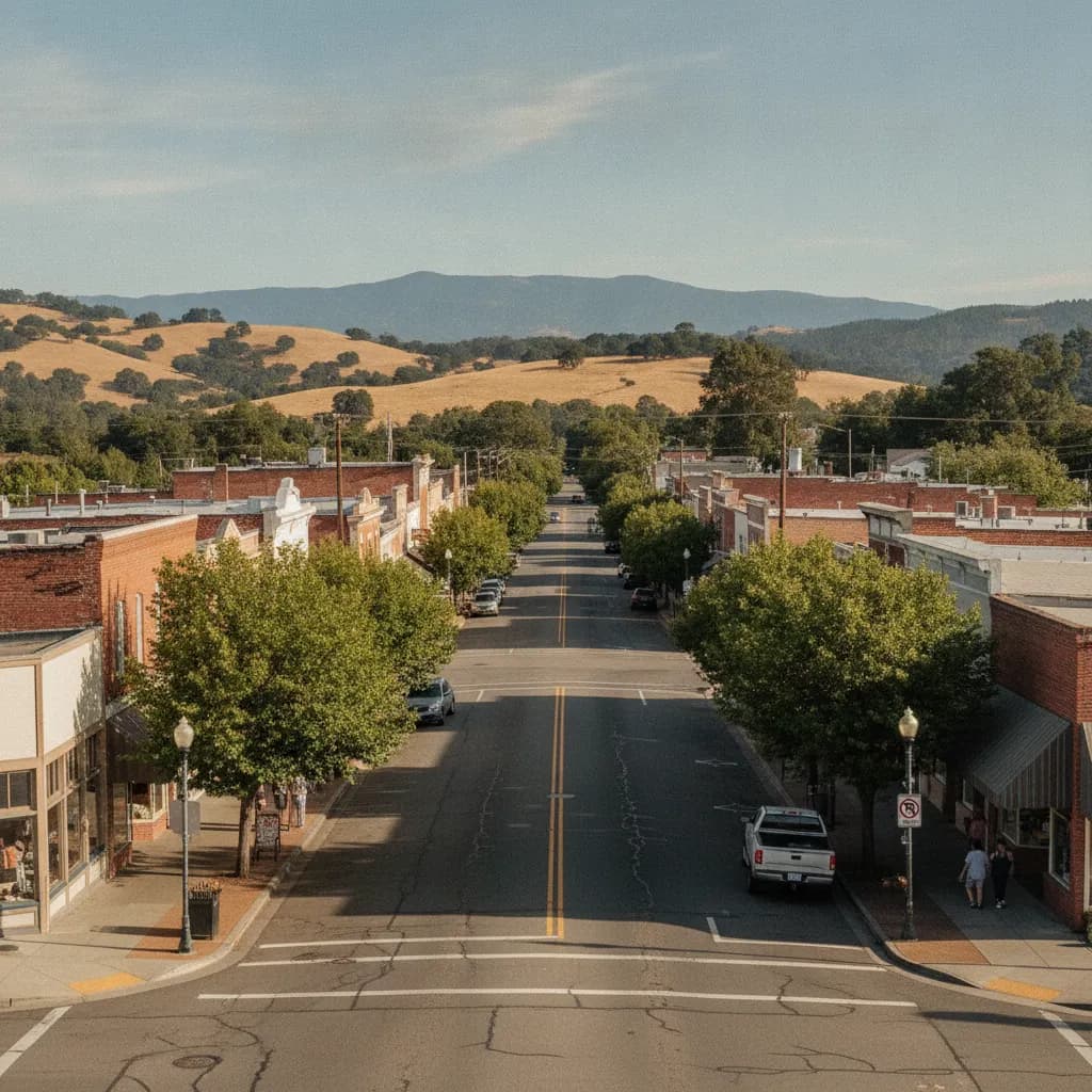 View of Cloverdale, CA