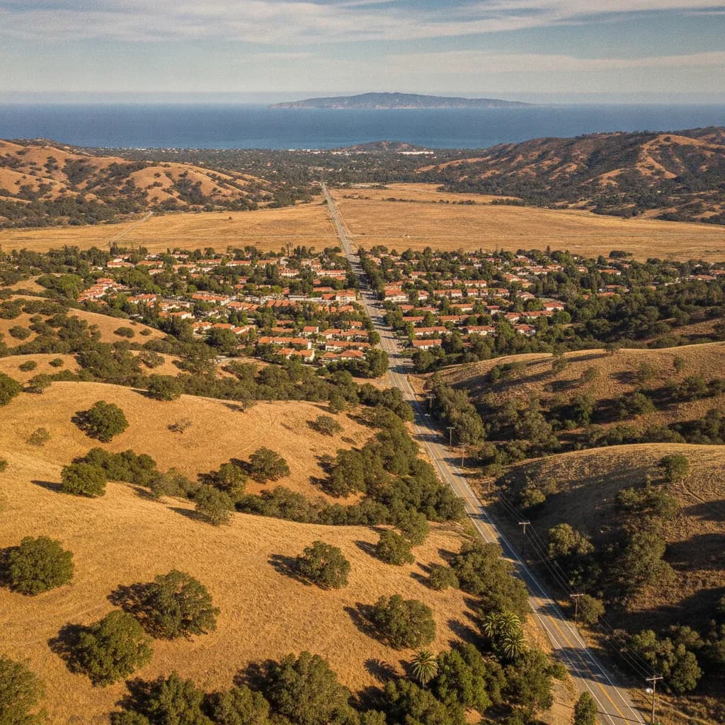 View of Eastern Goleta Valley, CA