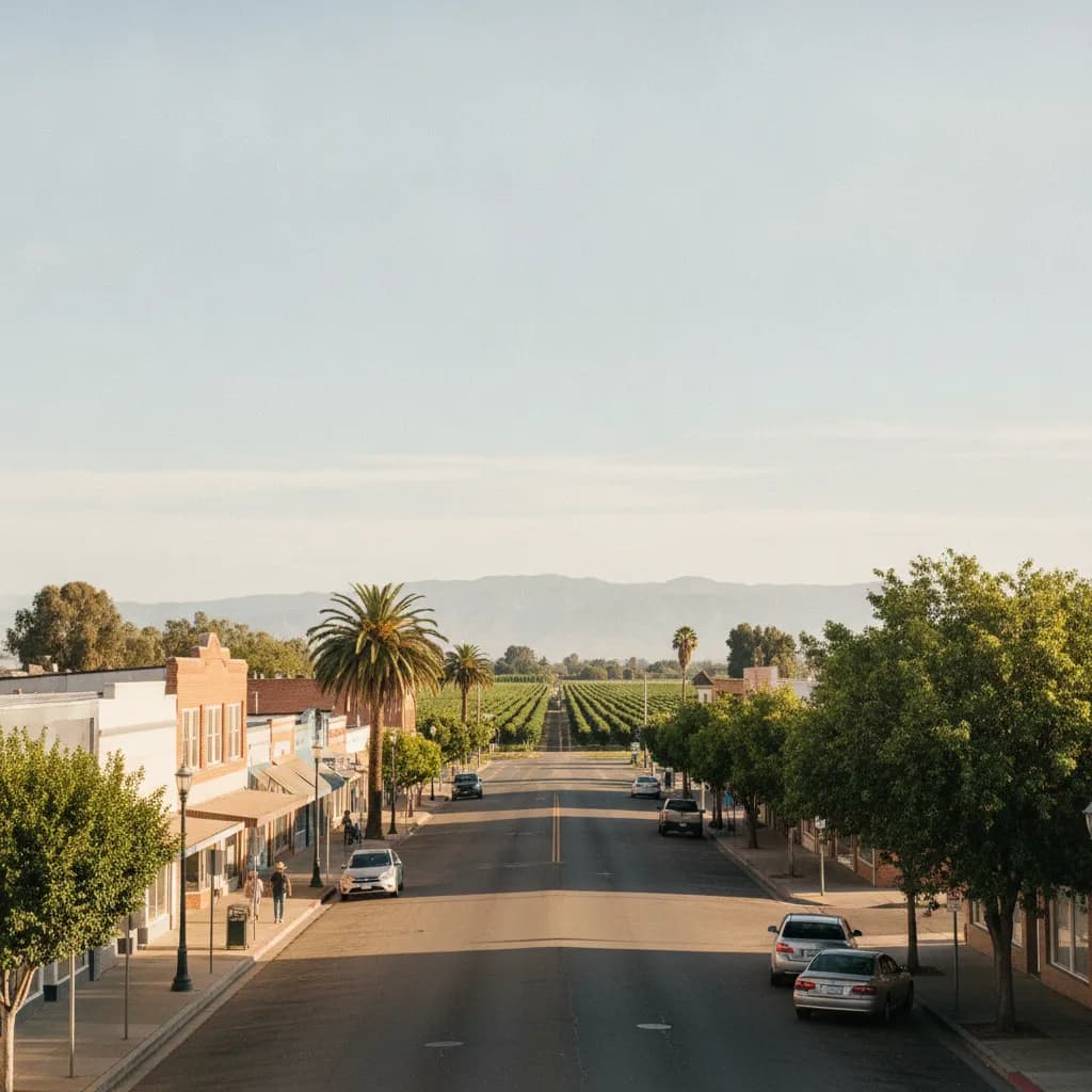 View of Farmersville, CA