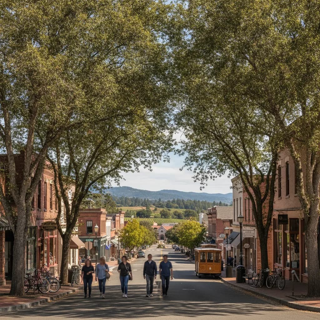 View of Healdsburg, CA
