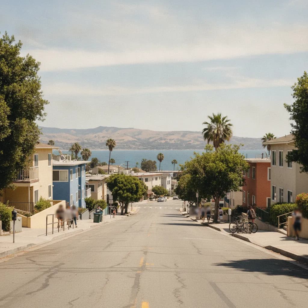 View of Isla Vista, CA