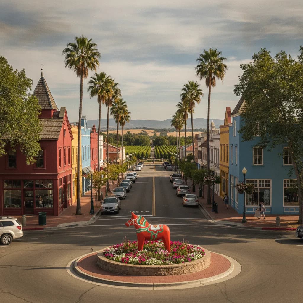 View of Kingsburg, CA