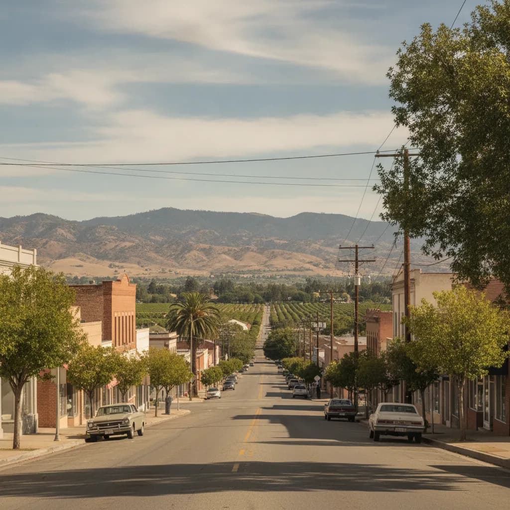 View of Lindsay, CA