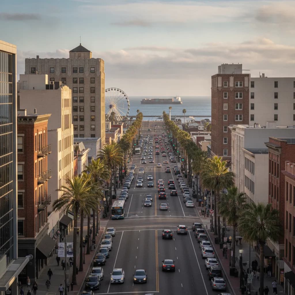 View of Long Beach, CA