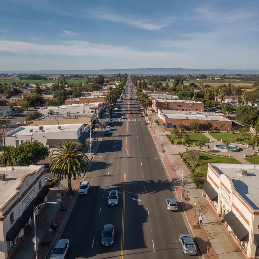 View of Los Banos, CA