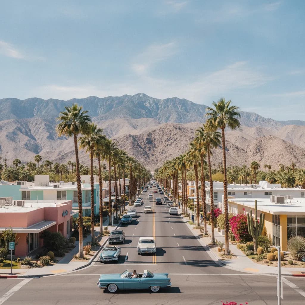 View of Palm Springs, CA