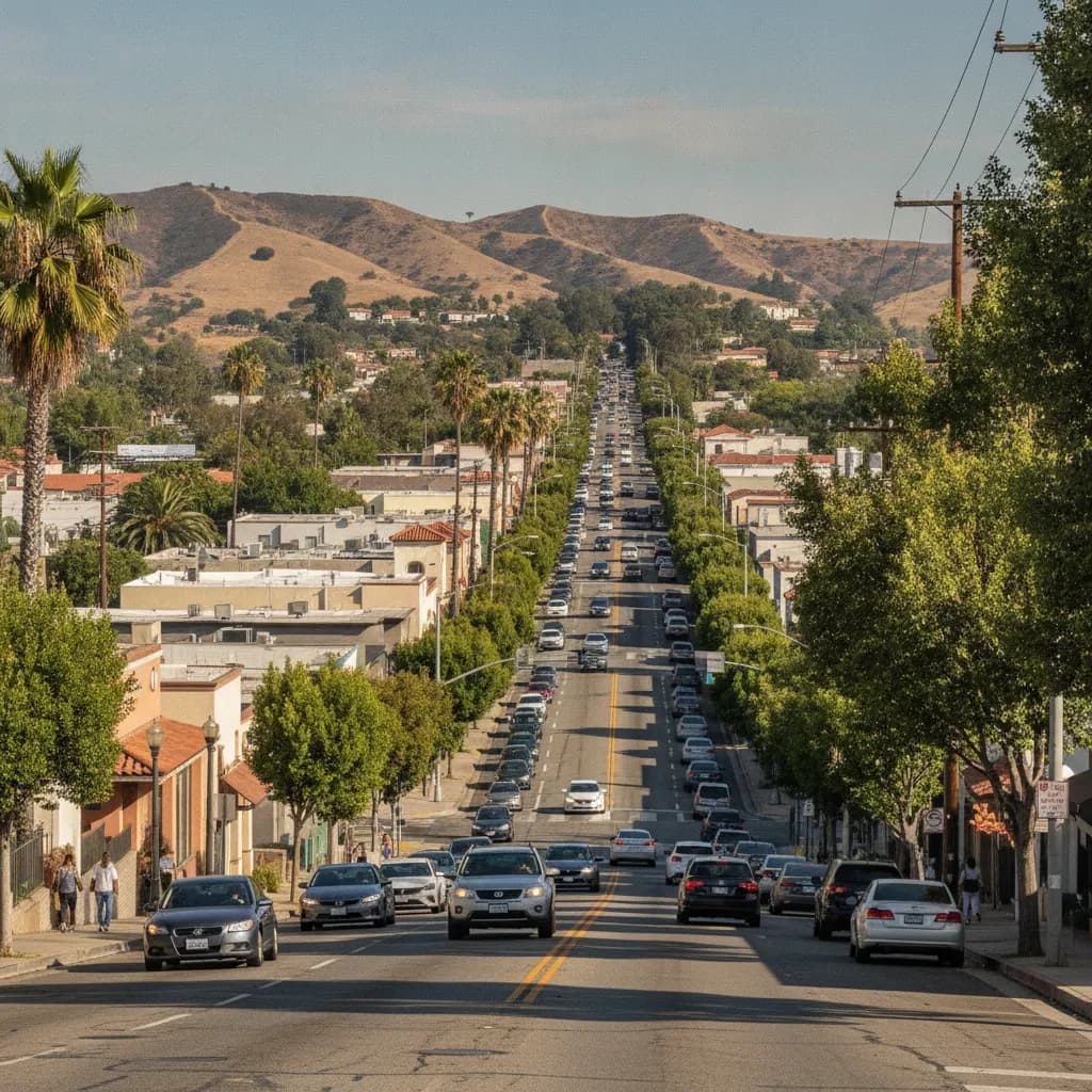 View of Rowland Heights, CA