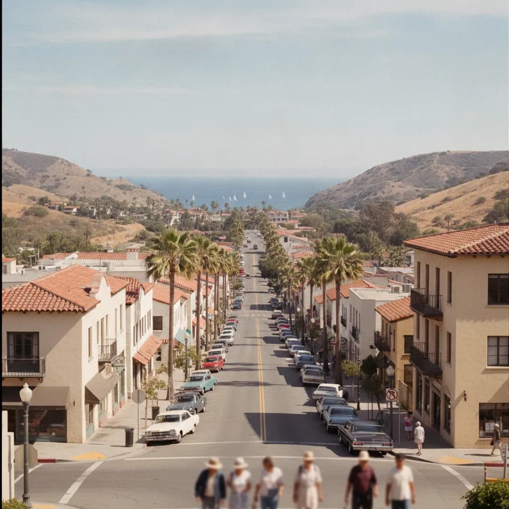 View of South Monrovia Island, CA
