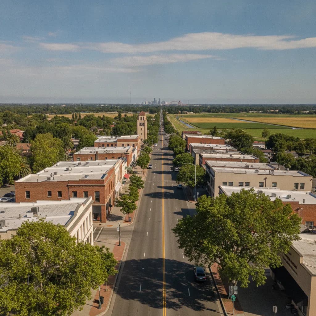 View of West Sacramento, CA