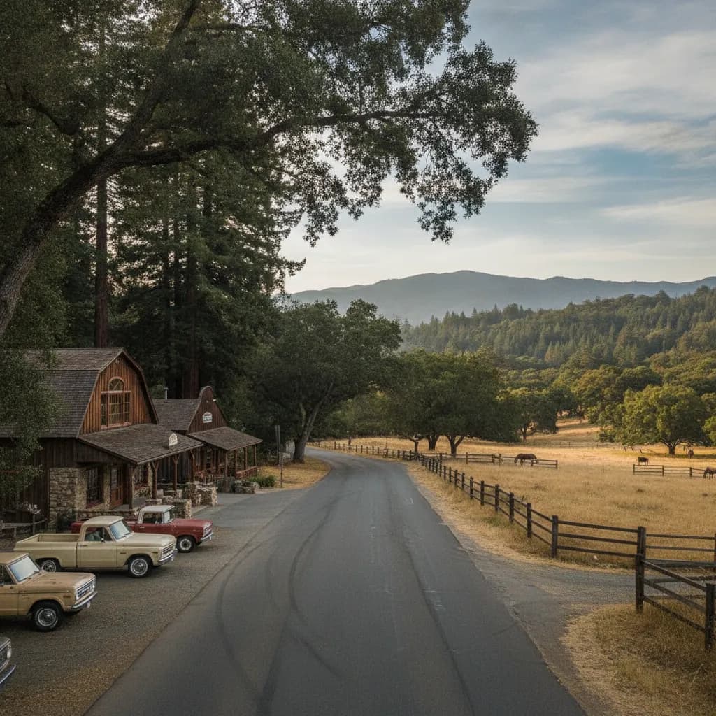 View of Woodside, CA