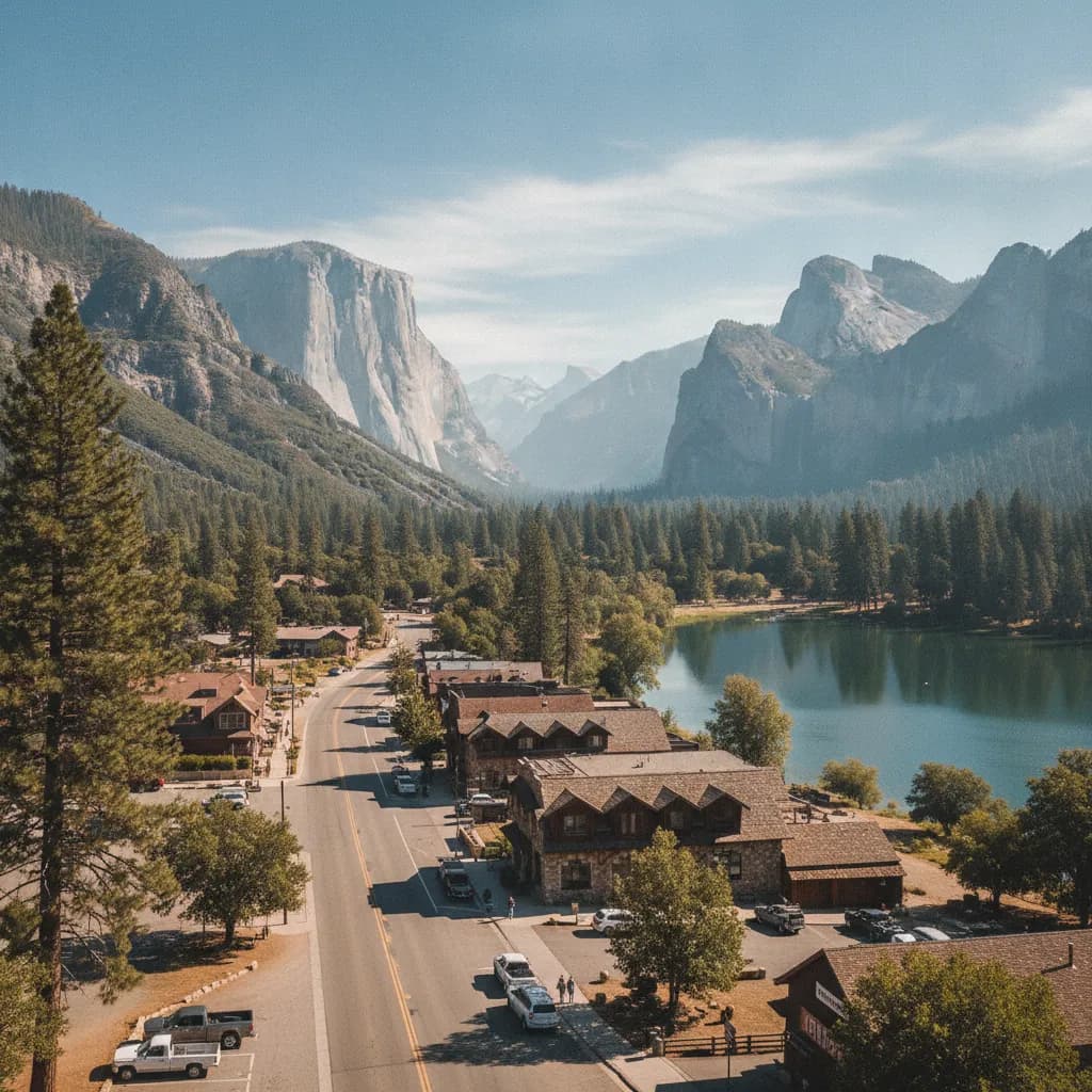 View of Yosemite Lakes, CA