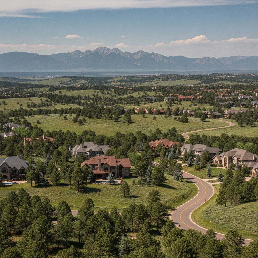 View of Castle Pines Village, CO