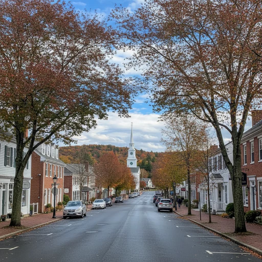 View of Cheshire Village, CT