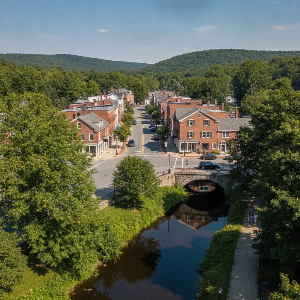 View of Stafford Springs, CT