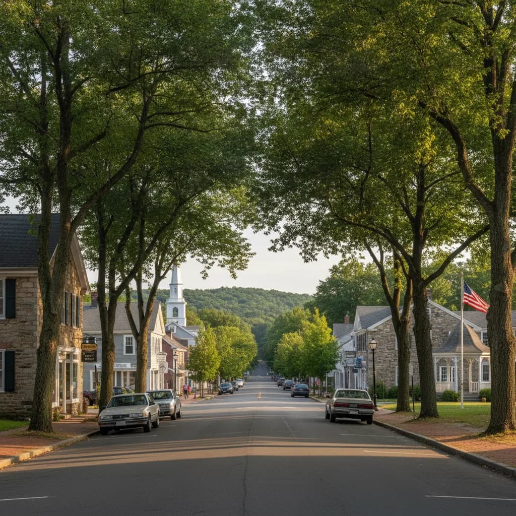 View of Woodbridge, CT