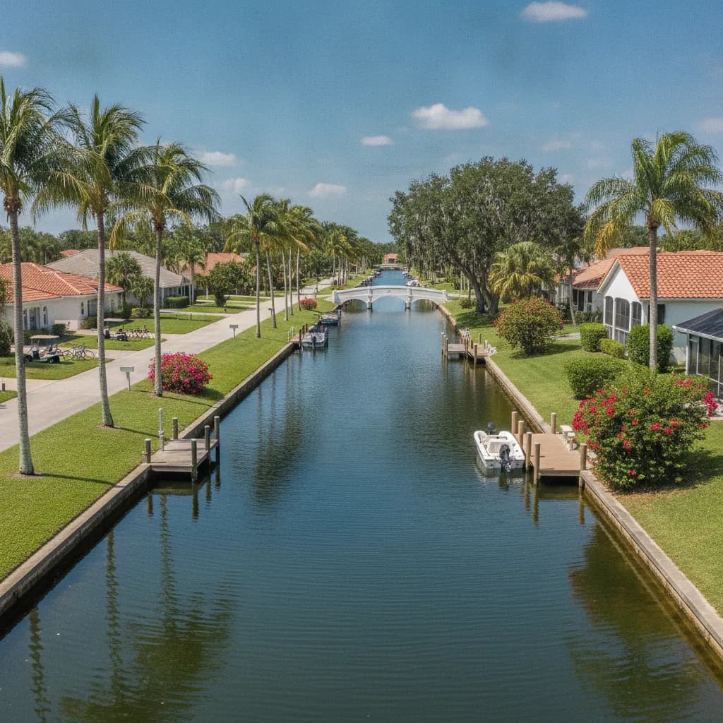 View of Lochmoor Waterway Estates, FL