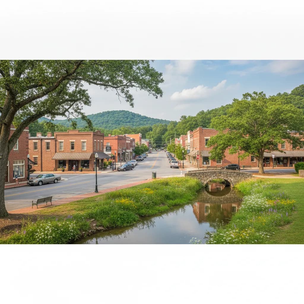 View of Flowery Branch, GA