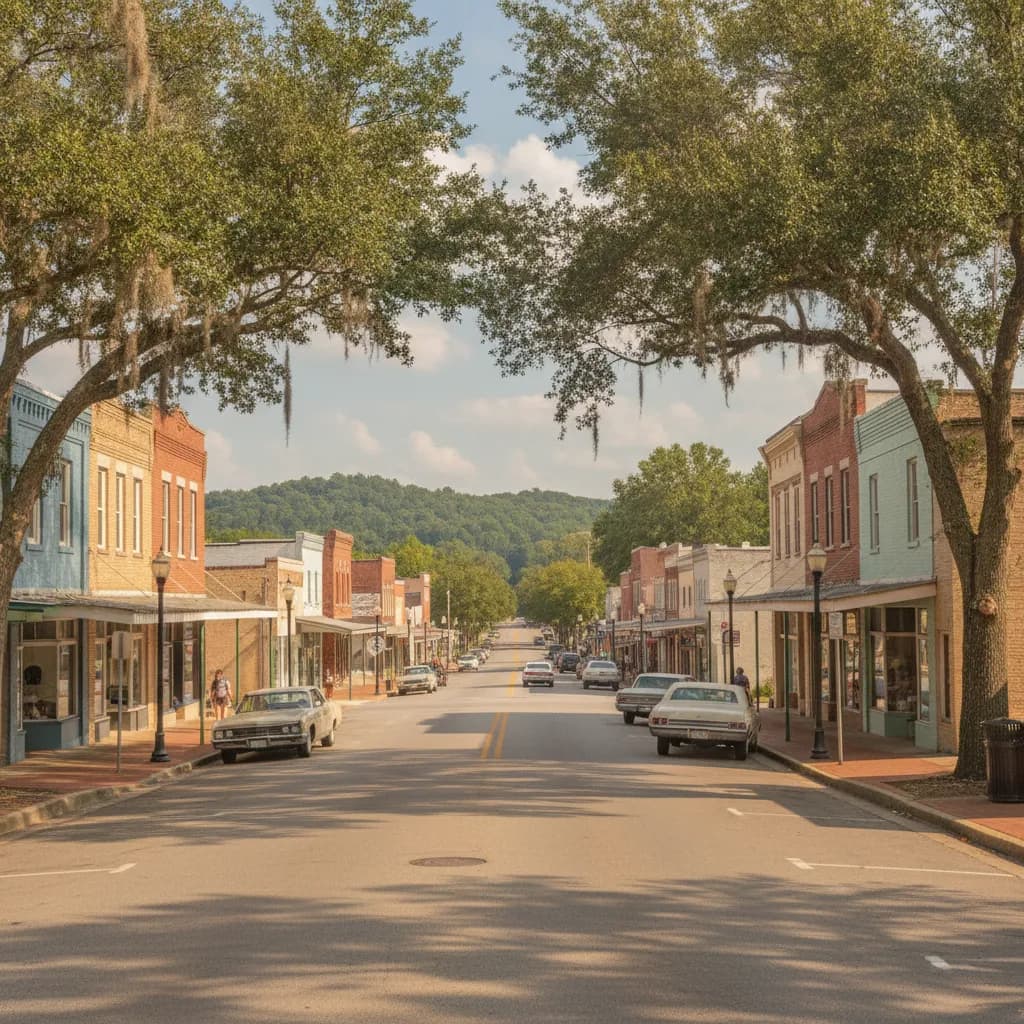 View of Glennville, GA