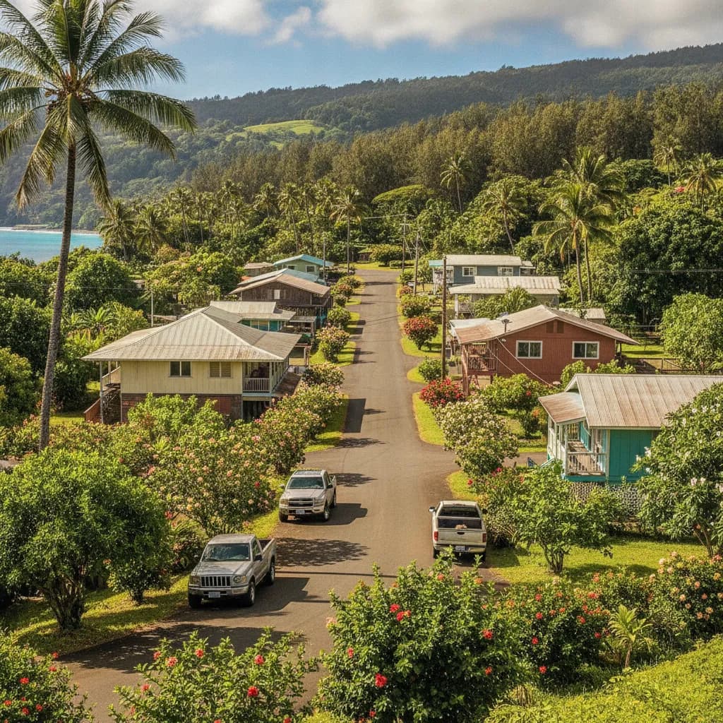 View of Haiku-Pauwela, HI