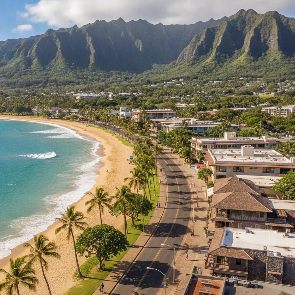 View of Hawaiian Beaches, HI