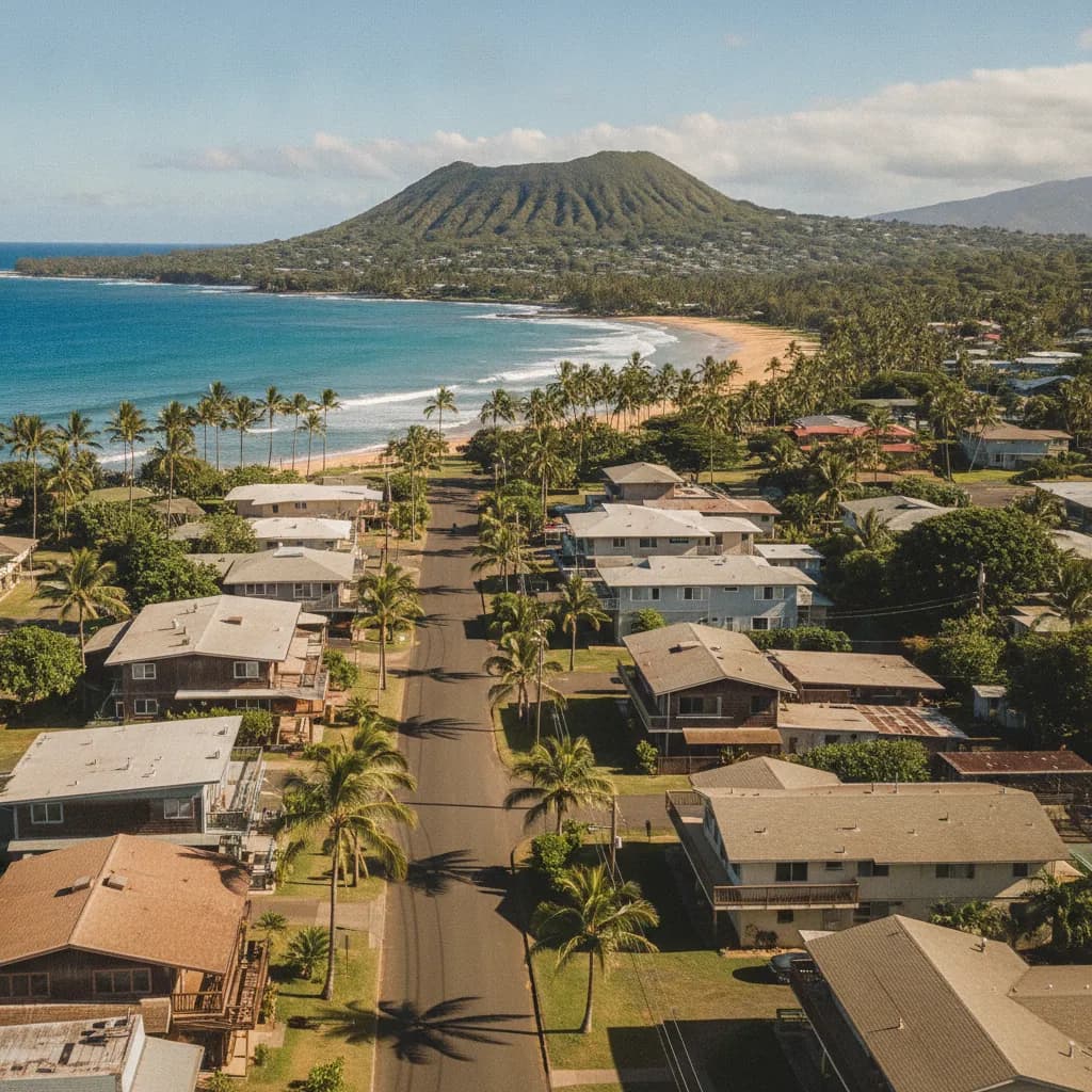 View of Kahaluu, HI
