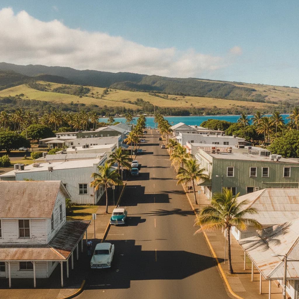 View of Kaunakakai, HI