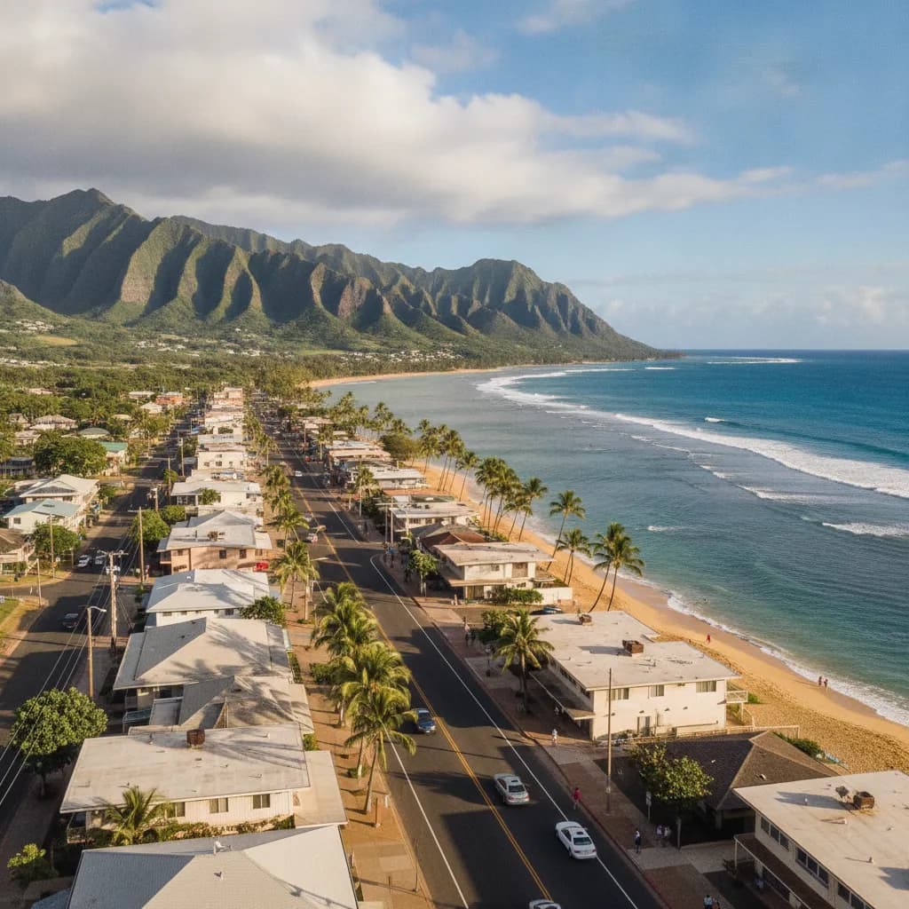 View of Waianae, HI