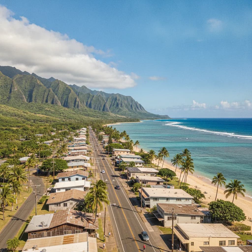 View of Waimanalo, HI