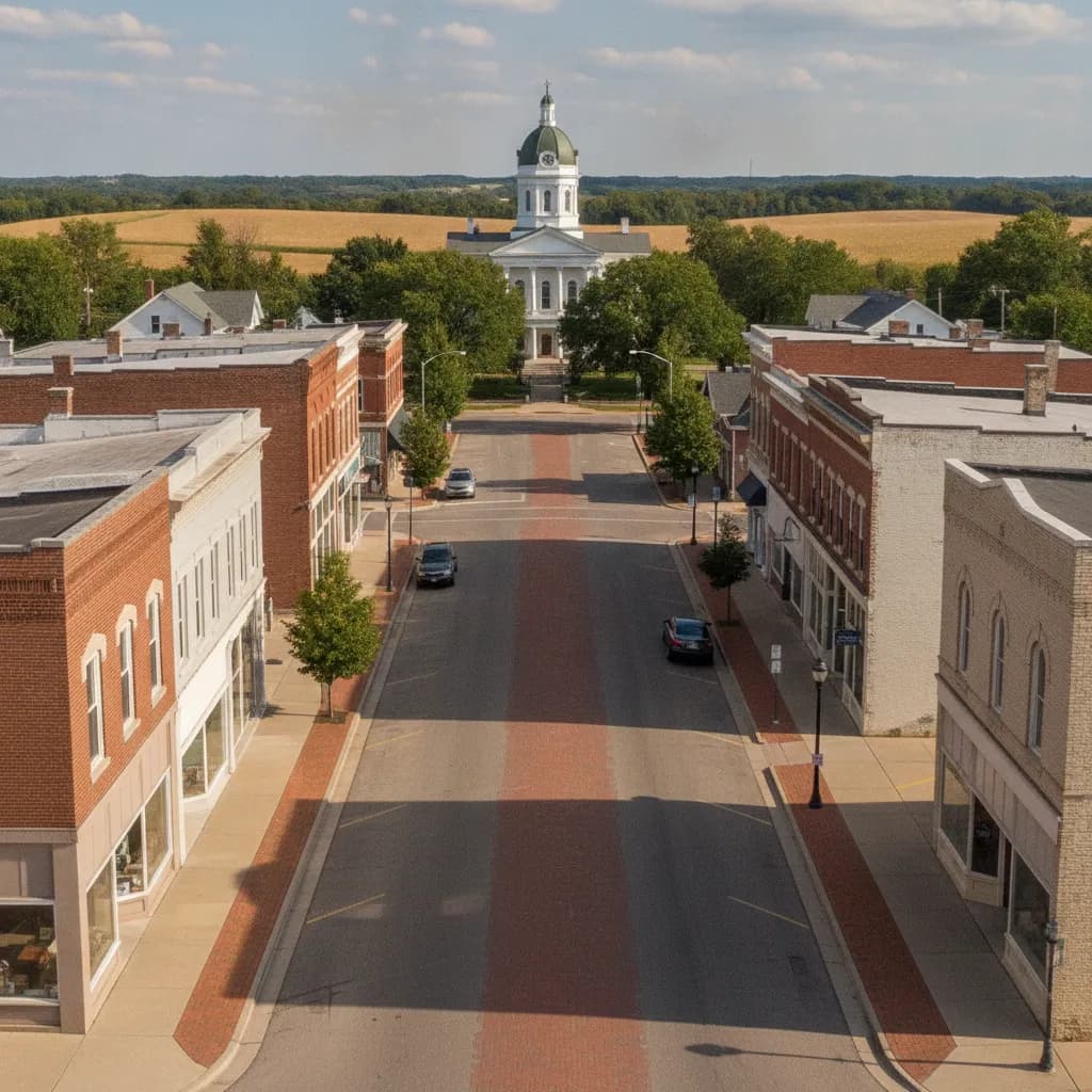 View of Adel, IA