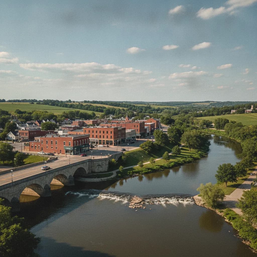 View of Iowa Falls, IA