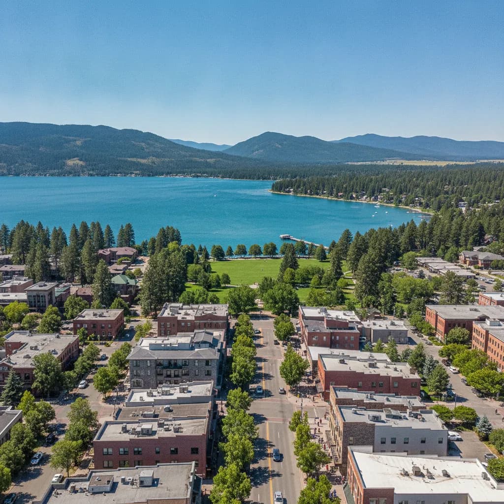 View of Coeur d'Alene, ID
