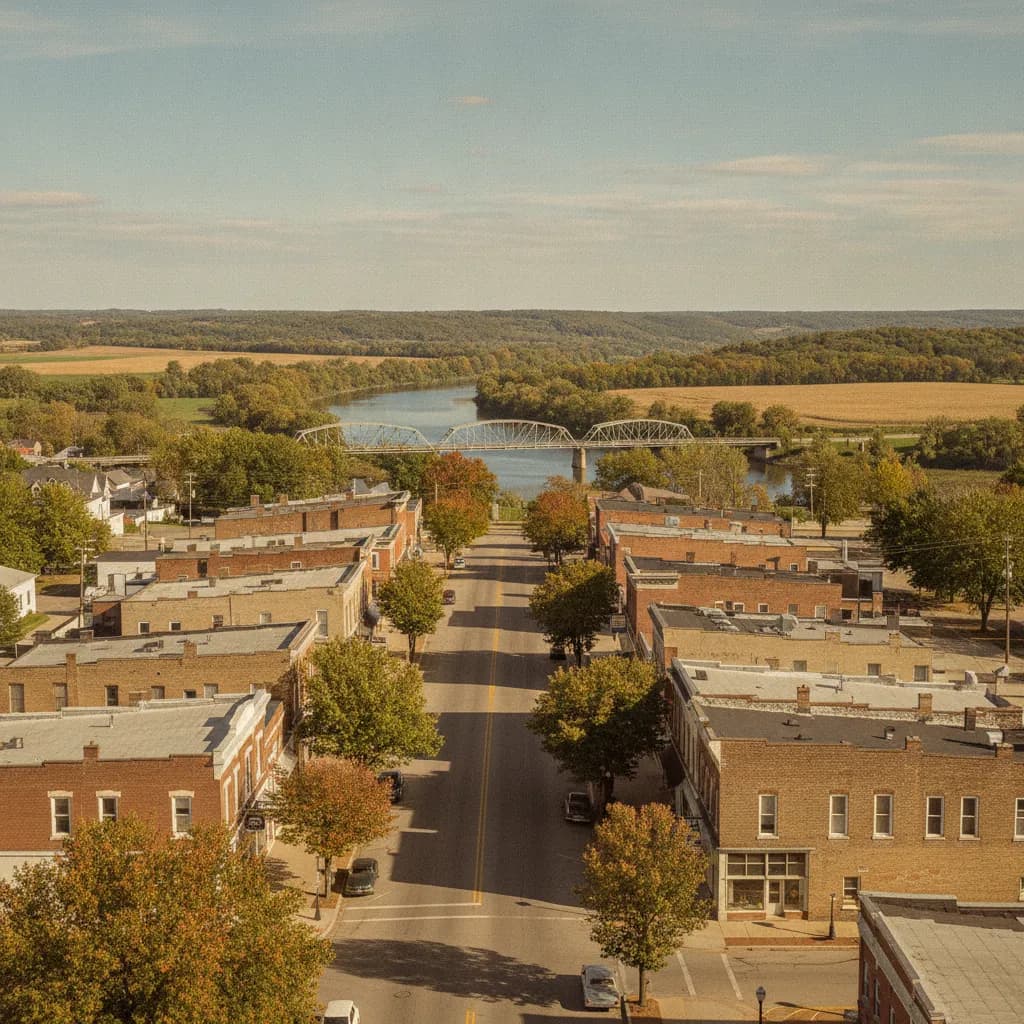 View of Beardstown, IL