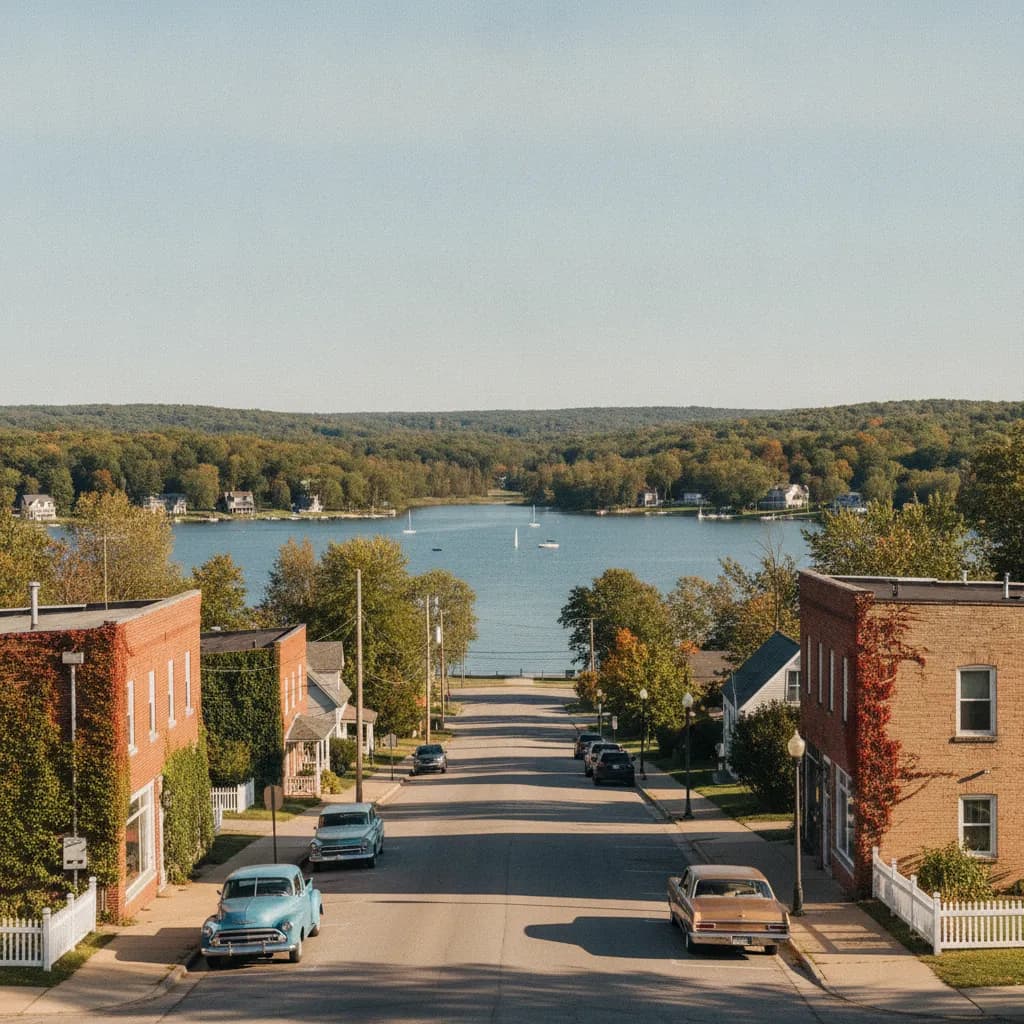 View of Candlewick Lake, IL