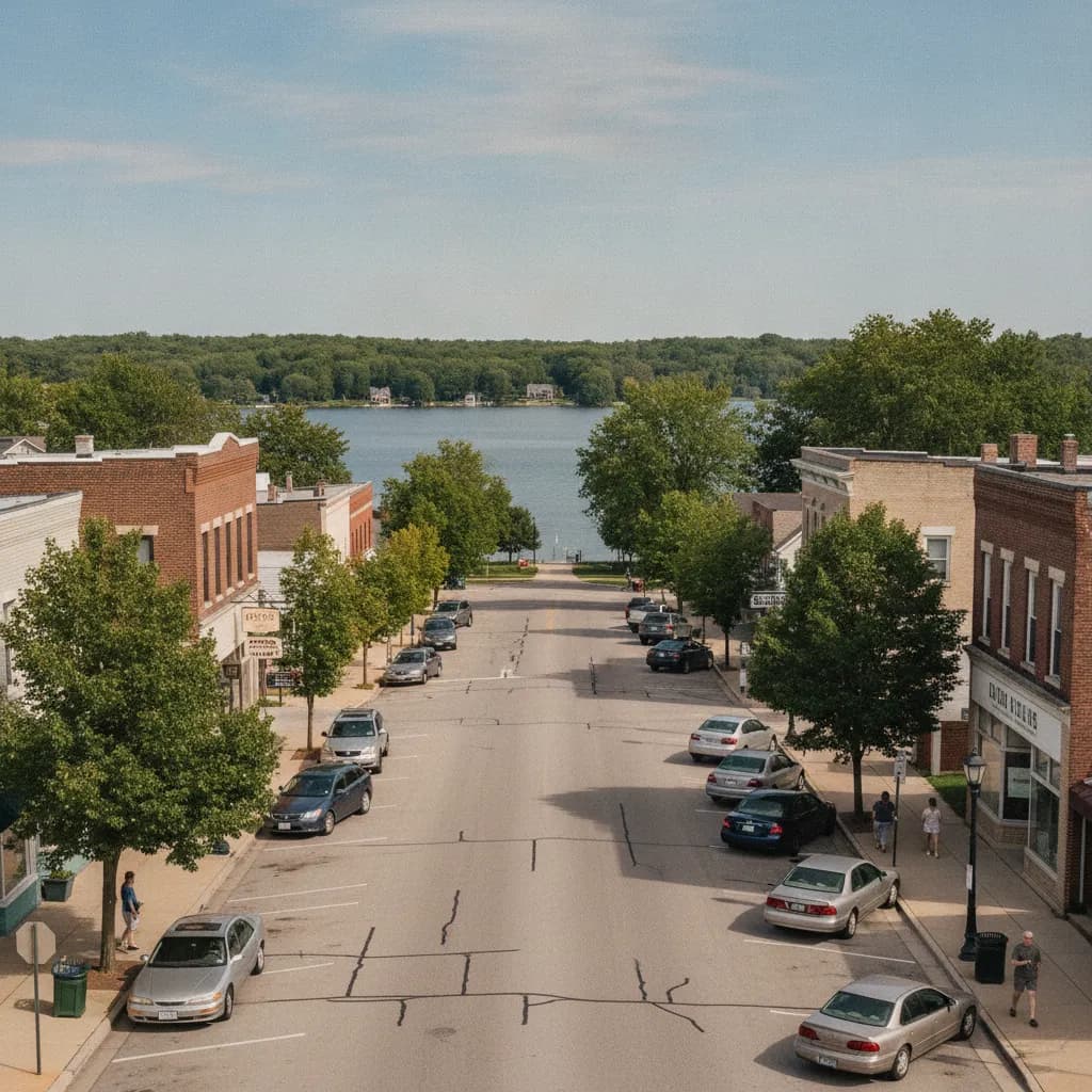 View of Gages Lake, IL