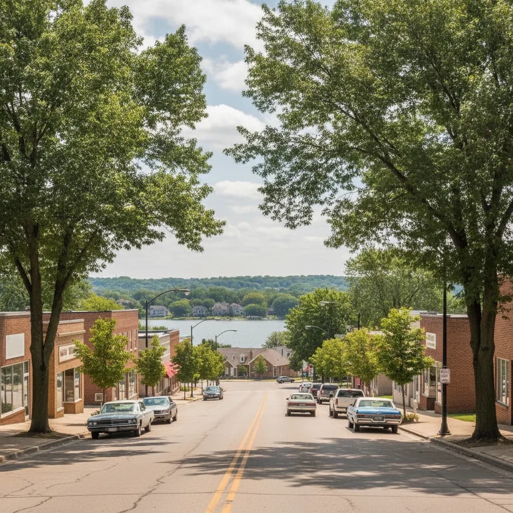View of Round Lake Beach, IL
