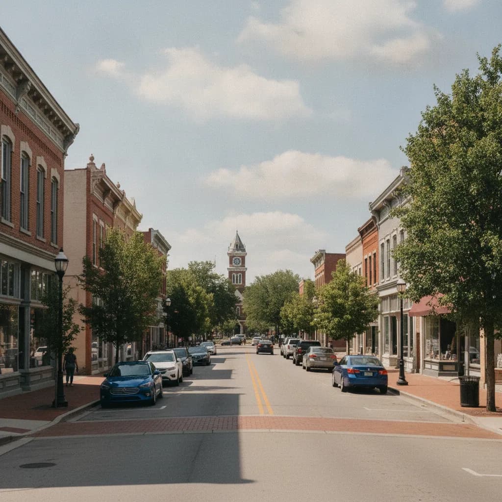 View of Columbia City, IN
