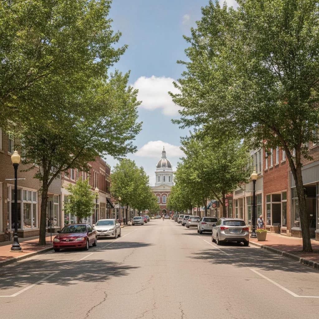 View of Crawfordsville, IN