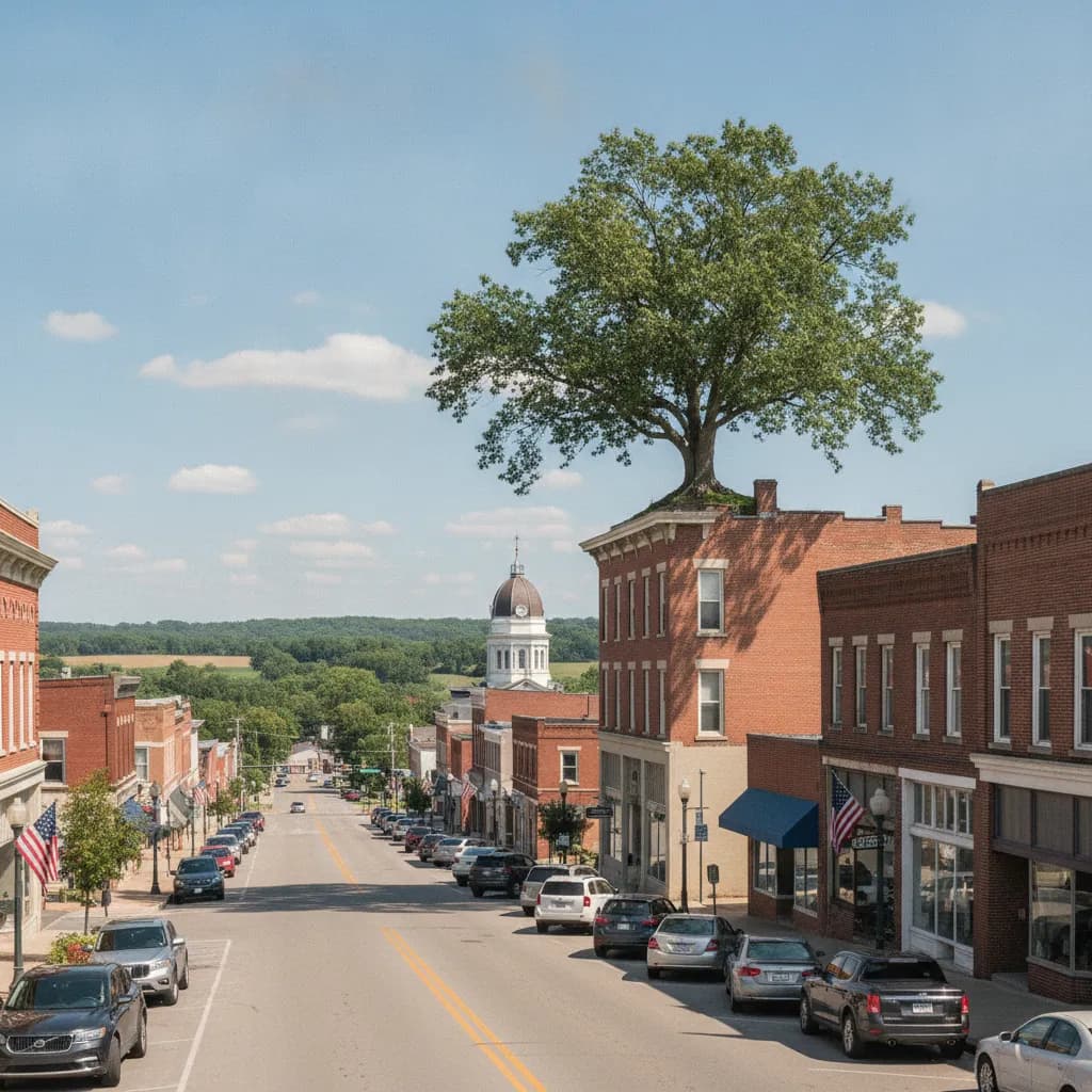 View of Greensburg, IN