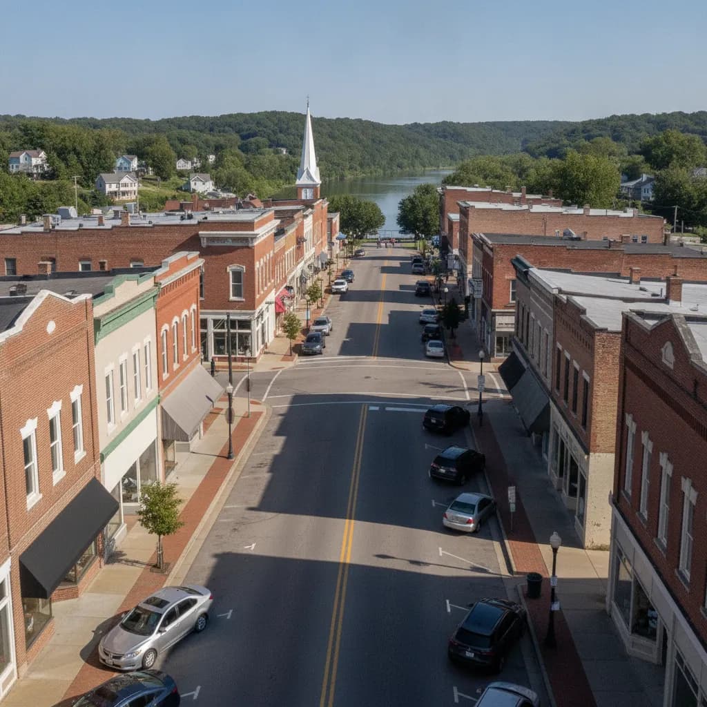 View of Lawrenceburg, IN