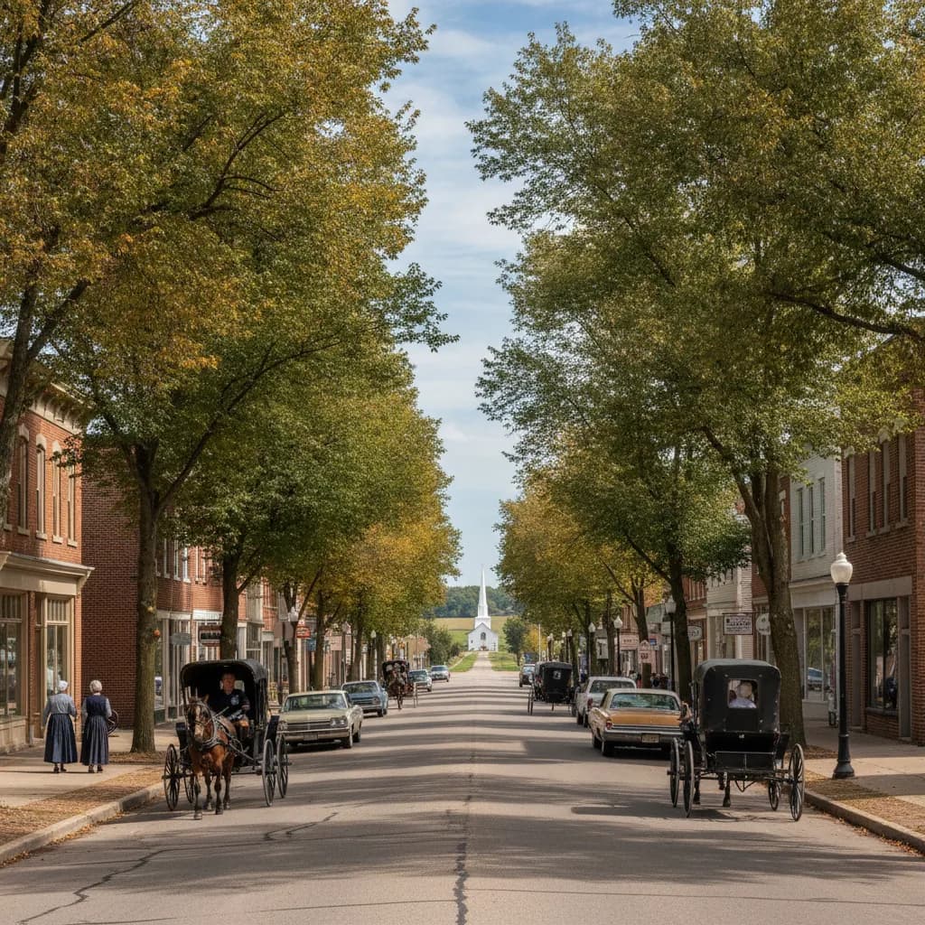 View of Nappanee, IN