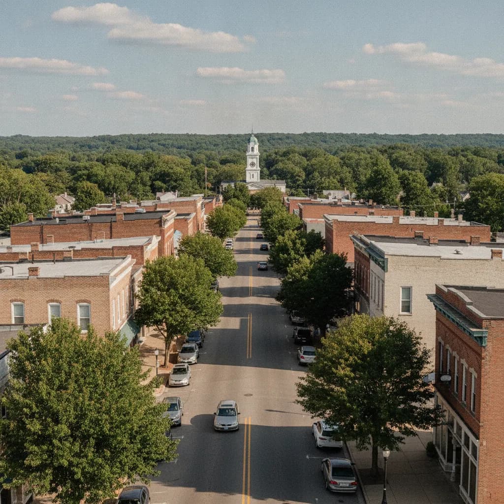 View of Shelbyville, IN