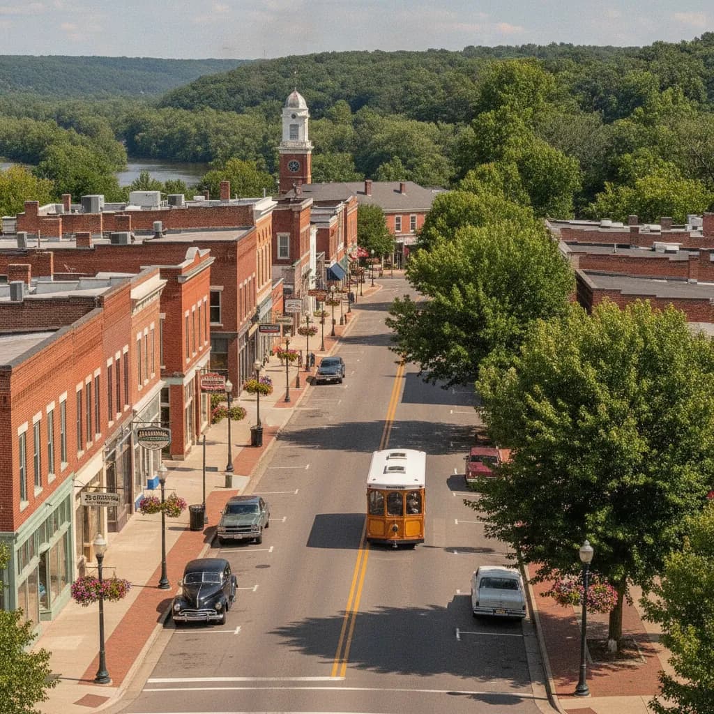 View of Vincennes, IN